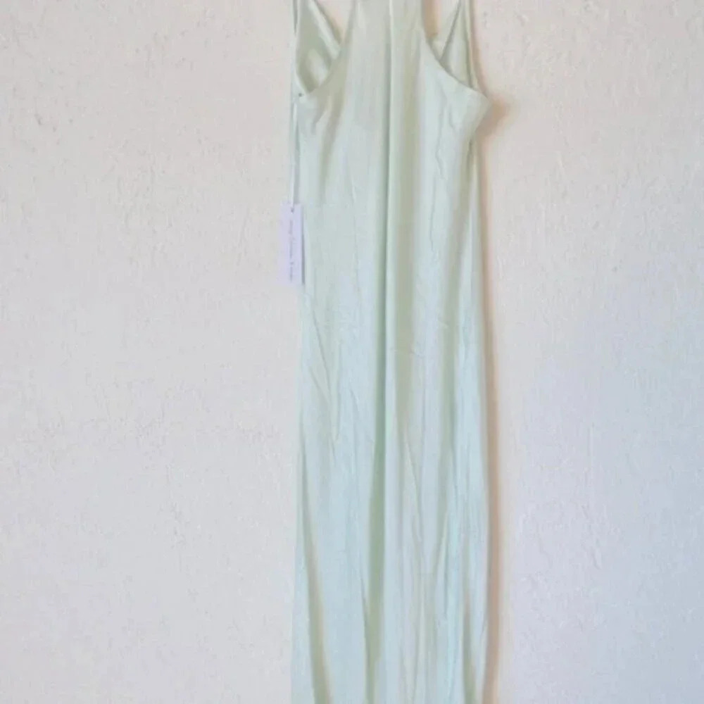 NEW YFB Cowl Neck Silky Slip Midi Dress Water - Picture 6 of 8